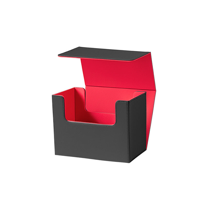 Magnetic Grid PU Leather Graded Card Slab Storage Box for 35pt Card Holders & PTCG CCG OCG TCG Cards