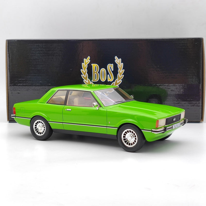 1/18 BOS Ford Taunus TC2 Ghia 1976 Green BOS167 Resin Model Limited Collection