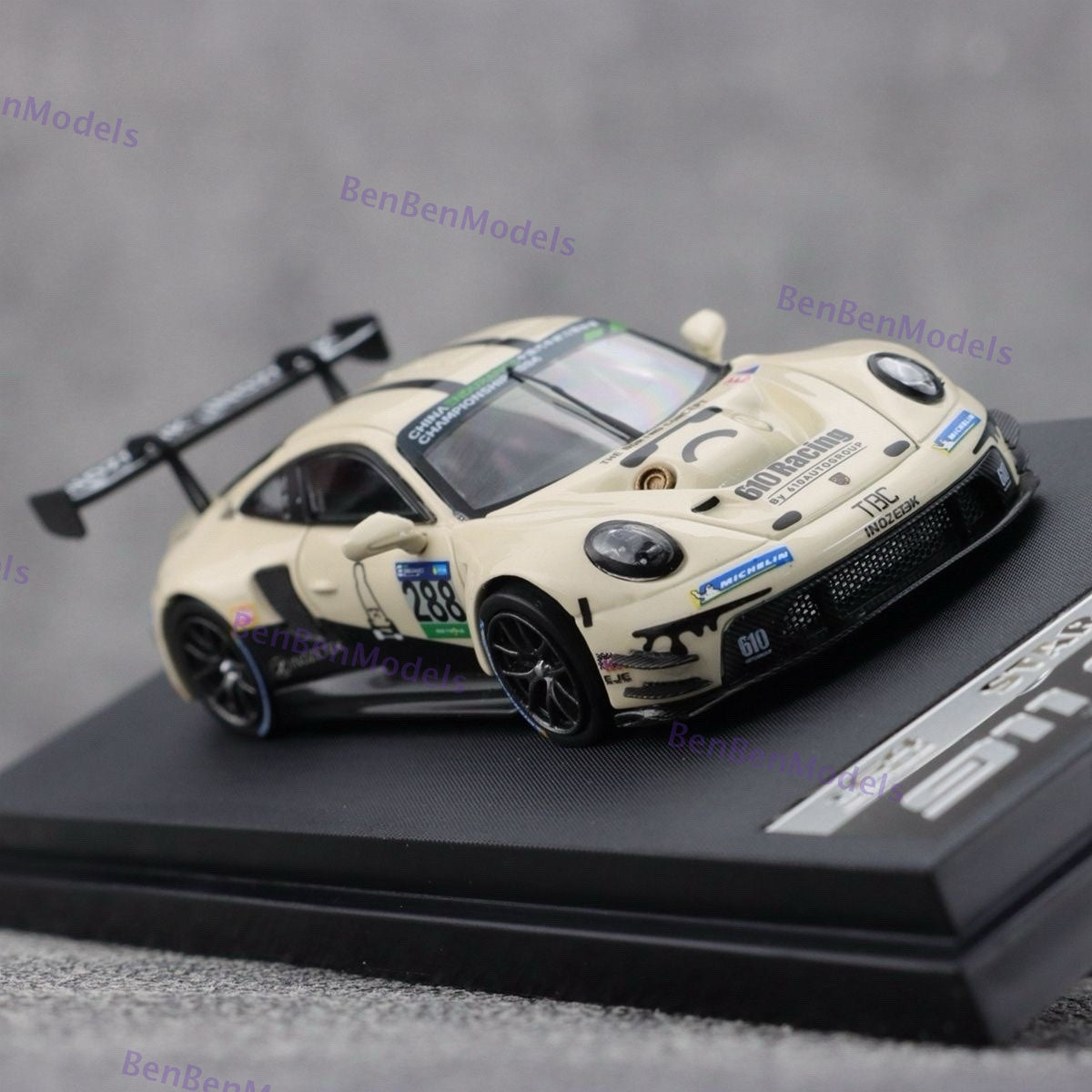 STAR RACE 1:64 Porsche 911 GT3 R TBC Livery Collectible Diecast Car Model Gifts
