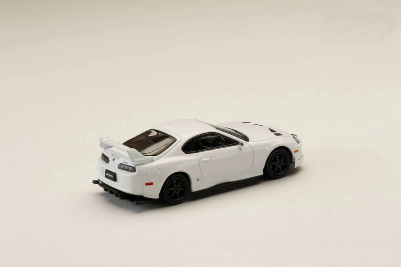 Hobby Japan 1/64 Toyota SUPRA (JZA80) JDM CUSTOMIZED VERSION WHITE II HJ644042W Diecast Models Car Collection