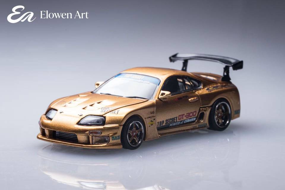 Pre order Elowen Art 1/64 topSecret A80 Supra MK4 GT300 Openable lid Diecast Model Car Limited Collection
