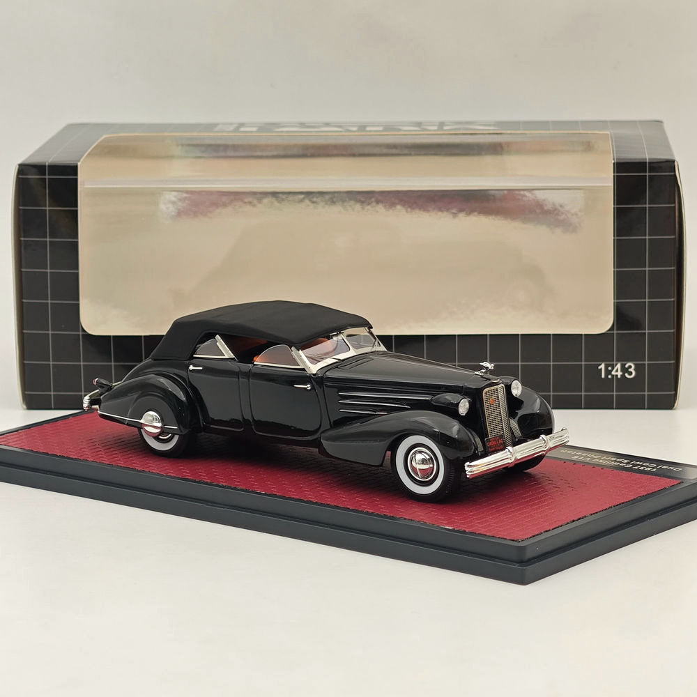 MATRIX-MODELS 1/43 Cadillac V16 Dual Cowl Sport Phaeton 1937 Résine noire/fermée 