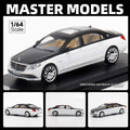 Master 1:64 Mercedes Benz Maybach S-Class S650 Diecast Toys Car Models Collection Miniature Hobby Gifts Double Color