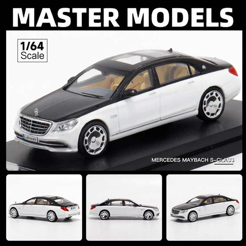 Master 1:64 Mercedes Benz Maybach S-Class S650 Diecast Toys Car Models Collection Miniature Hobby Gifts Double Color