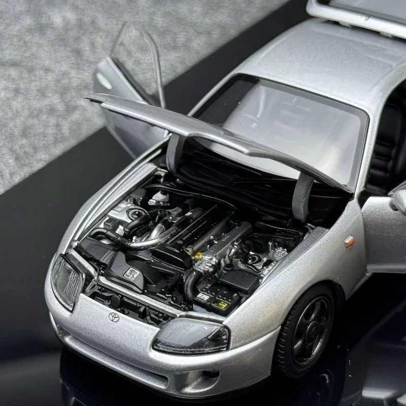 LCD 1:43 Toyota Supra A80 Alloy Fully Open Diecast Car Model Collectible Gifts