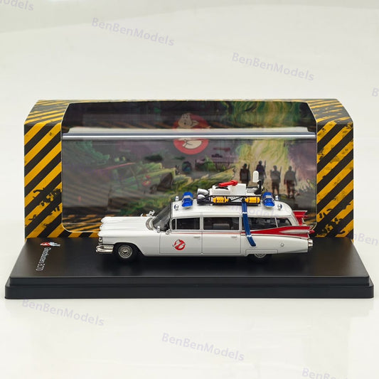 1/64 YS Ghostbusters Ecto-1 Diecast Model Minicar White Limited