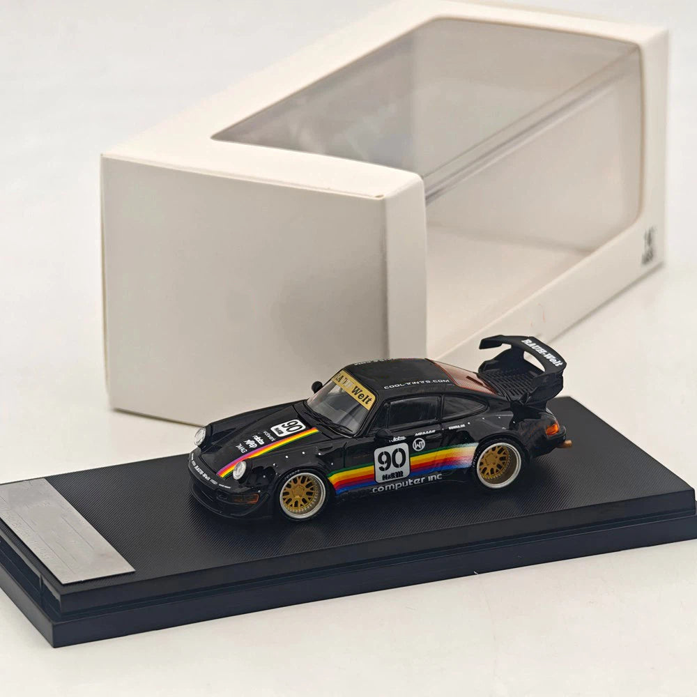 SW 1:64 911 993 Apple #90 #89 Racing Sports Model Alloy Model Car