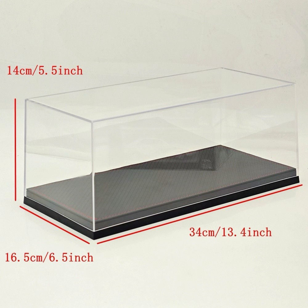 1:18 Acrylic Display Case Carbon Fiber Base Dustproof Collectible Storage Box for GCD VMB Xiaoguang DM Models