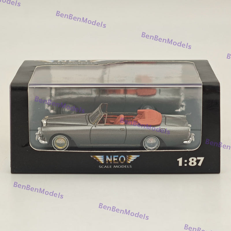 1/87 NEO Bentley SIII Continental Mulliner Park Ward Convertible Grey Resin Car