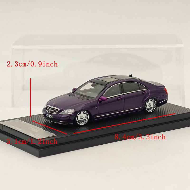 Street WARRIOR SW 1/64 Mercedes Benz S Class S600L W221 Purple Limited to 399 Diecast Models Car Collection