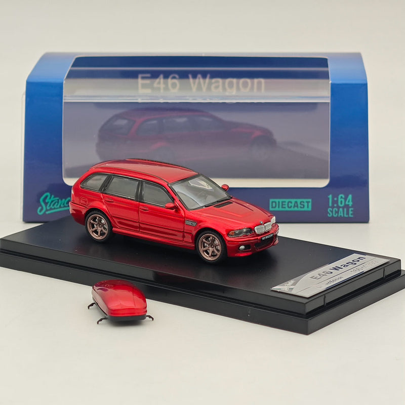 1:64 Stance Hunters E46 Wagon Diecast Model Car Limited Collection Red