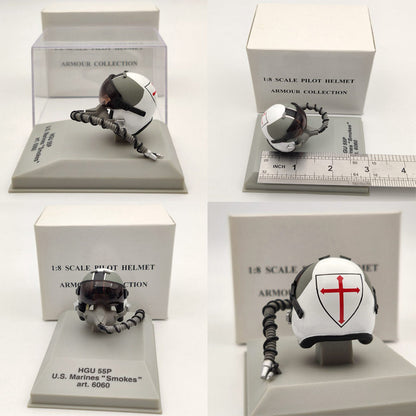 1/8 CDC Armour/Franklin Mint Pilot Helmet HGU 26P/33P/55P/MK 10/Gueneau 316/APH 6B Diecast Model Collection Used