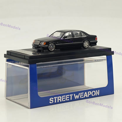 SW 1:64 W140 S600 Electroplated Wheel Hub Black Diecast Model Car