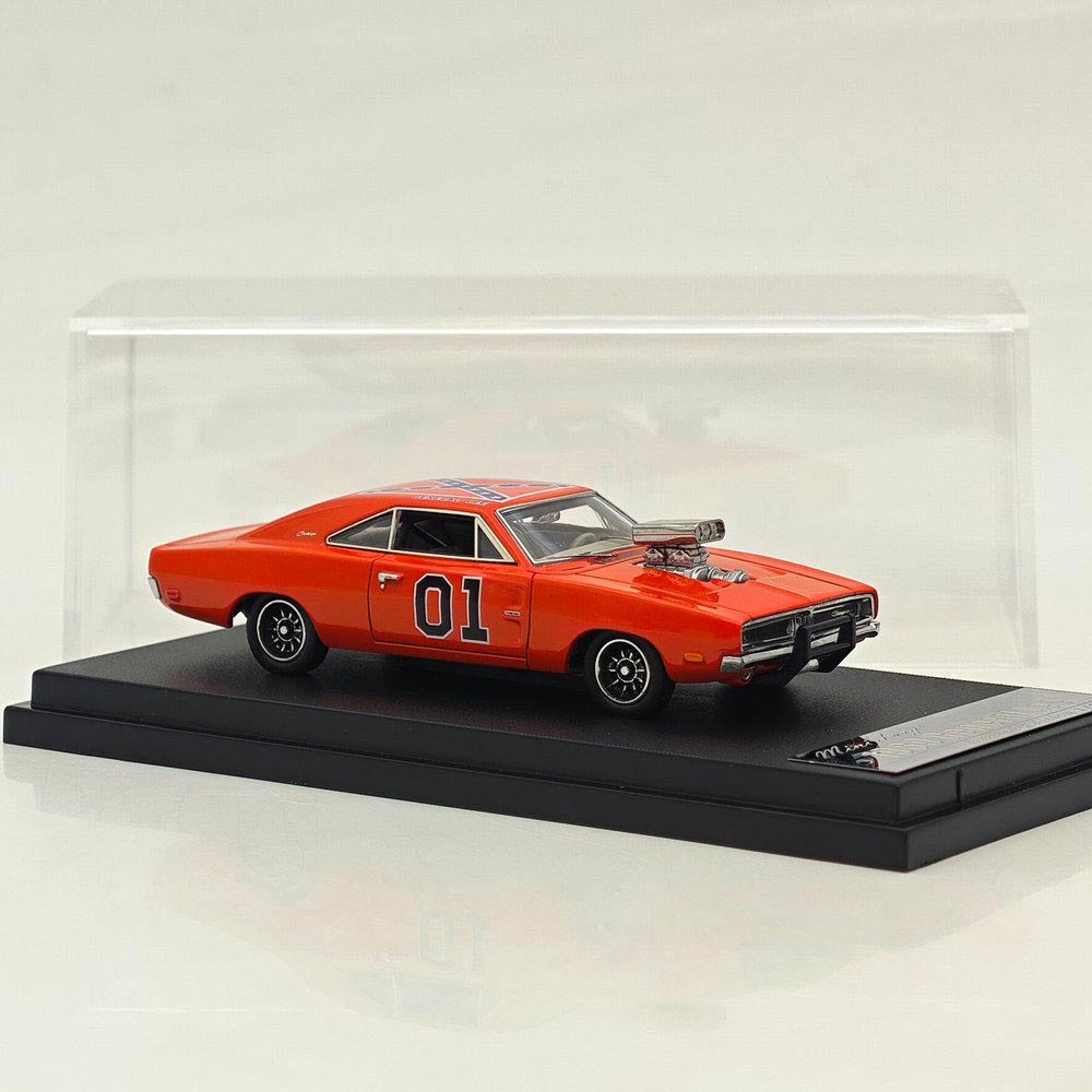 Mini Forge 1:64 1969 Charger RT style General Lee / with 1600 HP Twin-Turbo LS Diecast Motor