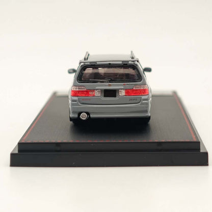 1:64 Street Weapon Nissan Stagea Skyline GT-R R34 Wagon Racing Gray Diecast Car