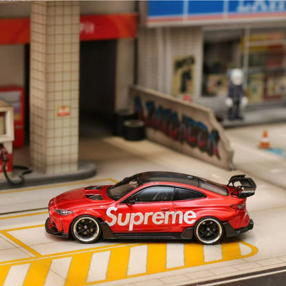 Pre-sale 1:64 SW G82 M4 KIT Wide-Body Modified Red Diecast Model Car Limited
