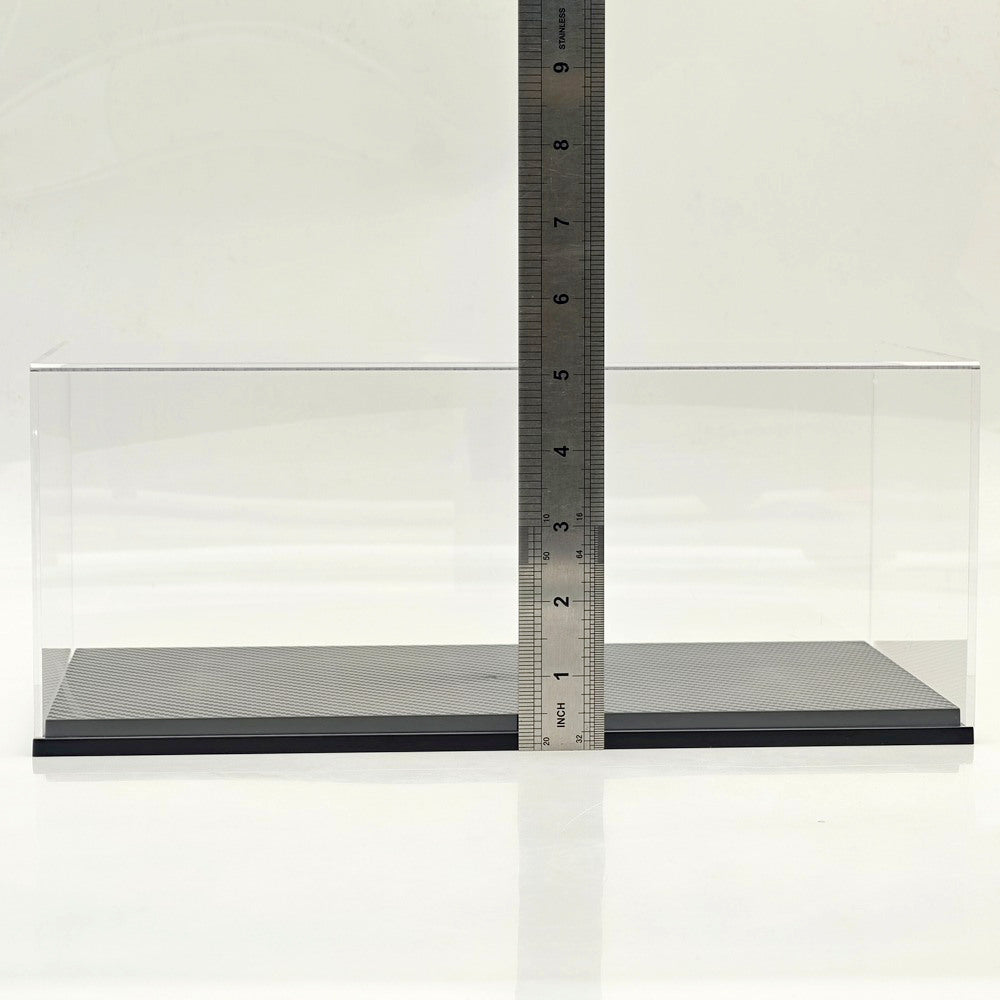 1:18 Diecast Model Display Box Acrylic Protector Dustproof Carbon Fiber Base