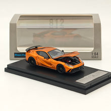 Petits jouets 1/64 Ferrari 812 V12 Novitec Modèles en alliage Collection de voitures Orange 