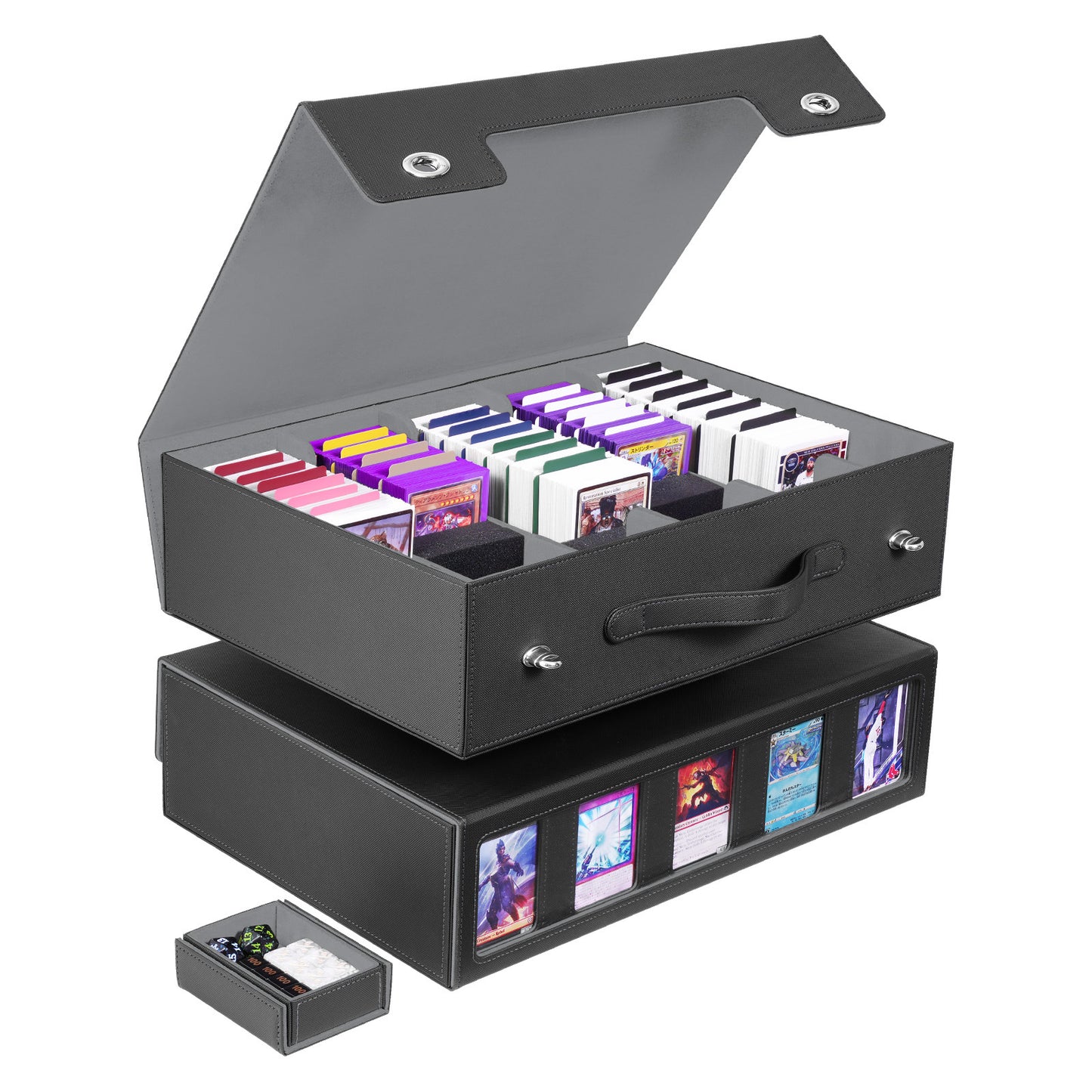 3900+ Cards PU Leather POKEMON TCG CCG Deck Box with Handle & Magnetic Closure