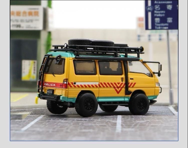 Autobots Models 1:64 Mitsubishi Delica 4X4 Star Wagon Van Diecast Toys Car Miniature Vehicle Hobby Collectible Gifts
