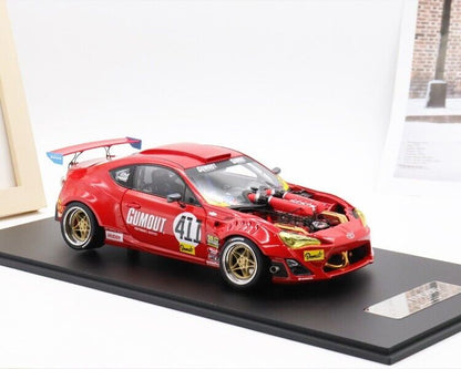 1/18 Toyota GT4586 Ferrari Engine Super Modificat Red Diecast Model Car Lmited Collection Christmas Present