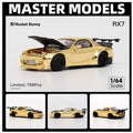 Master 1:64 Mazda RX-7/RX7 FD3S Hood and Headlights Can Open Diecast Models Toys Car Collection Gifts