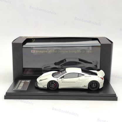 1/43 Hi-Story LB WORKS Ferrari 458 Liberty Walk Performance White Resin Model