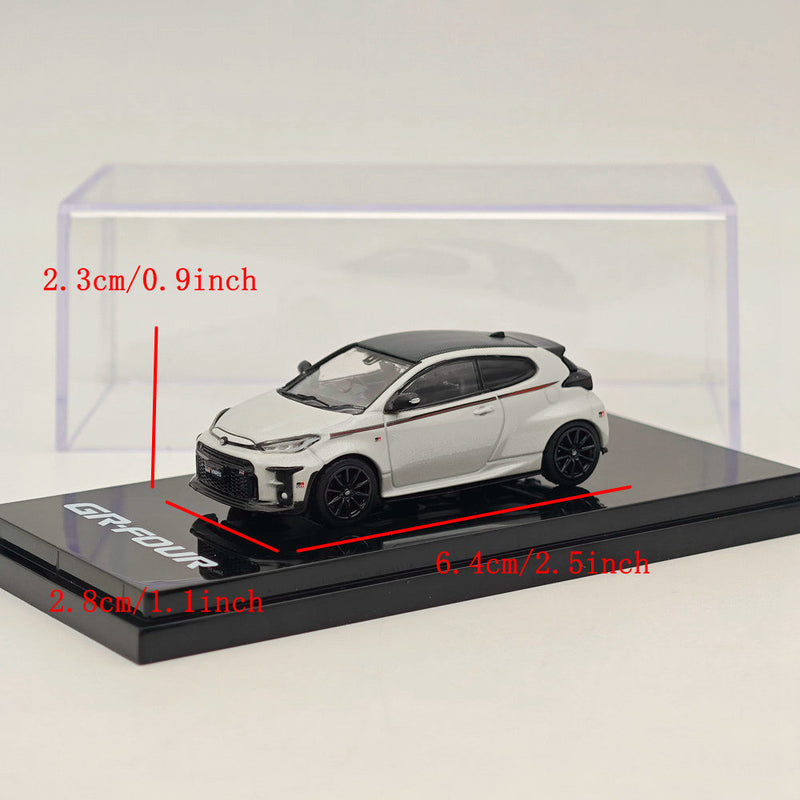 Hobby Japan 1:64 Toyota GR-Four YARIS RZ High performance GR Parts Platinum White Pearl Mica HJ642024GPW Diecast Models Car Collection
