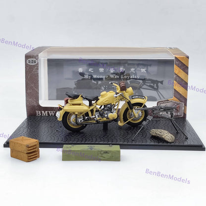 1:24 BMW R75 Panzerfaust 30 World War II 1939-1945 Motorcycle Diecast Model