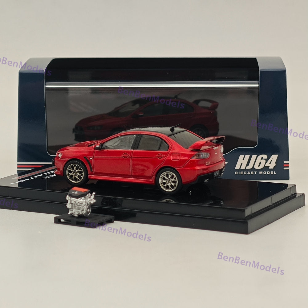 Hobby Japan 1/64 Mitsubishi Lancer Evolution X Final Edition w/Engine HJ642053CR