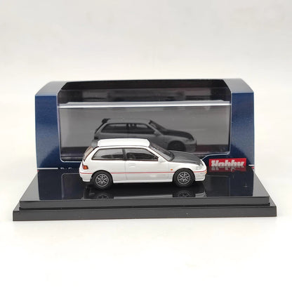 Hobby Japan 1/64 EF9 SiR Ⅱ Carbon Bonnet Customized Version White HJ641031BW Diecast Model Toys Car Collection Gifts