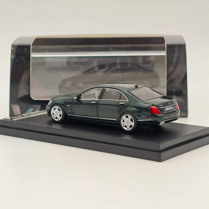 MOTORHELIX 1:64 Mercedes-Benz S-Class S600L (W221) Dark Green Diecast Models Car Collection