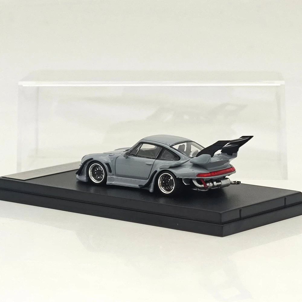 1:64 SW 993 911 Cement Grey Low & High Wing Diecast Model Car Collectible