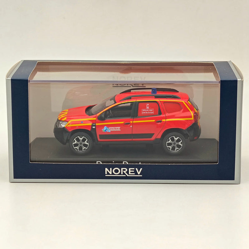 1/43 Norev Dacia Duster 2020 Firefighters Pompiers - VLCdG 62 Diecast Model Red