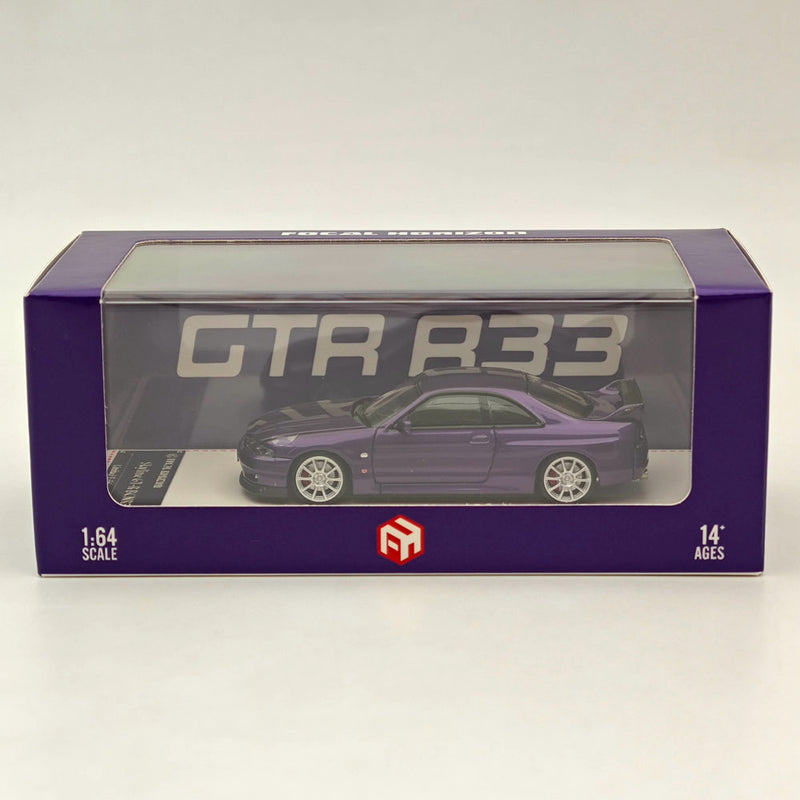 1/64 FH Skyline GTR R33 BCNR33 Racing Sport Purple Diecast Models Car Collection