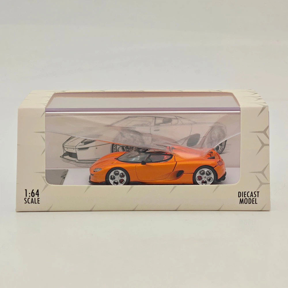 Rhino Model RM 1:64 CC850 Orange Super Racing Sports Model Diecast Metal Car