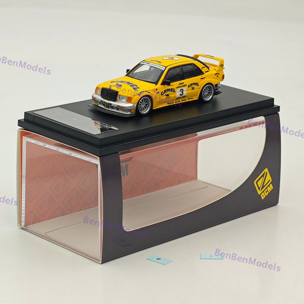 1/64 DCM 190E W201 #3 Camel Yellow Modified Diecast Metal Car