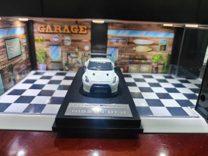 LMLF 1:64 Nissan GTR35 Rocket Bunny Miniature Diecast Toys Car Models Miniature Hobby Collection Gifts White