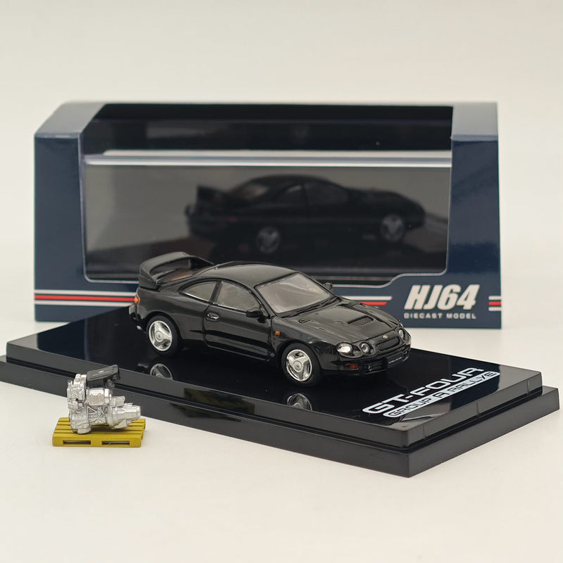 1/64 Hobby Japan Toyota CELICA GT-FOUR WRC Edition (ST205) w/ Engine HJ641064ABK Black Diecast Models Car Collection Auto Toys Gift