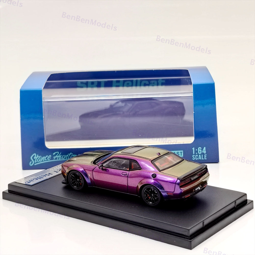 Stance Hunters 1:64 gradient purple Dodge SRT Hellcat Muscle Sports Diecast Metal Car US In stock