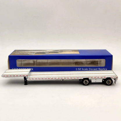 Weiss Brothers 1:50 drop deck Trailer Only WBR027-1700 Diecast Models Truck Aluminum/Black