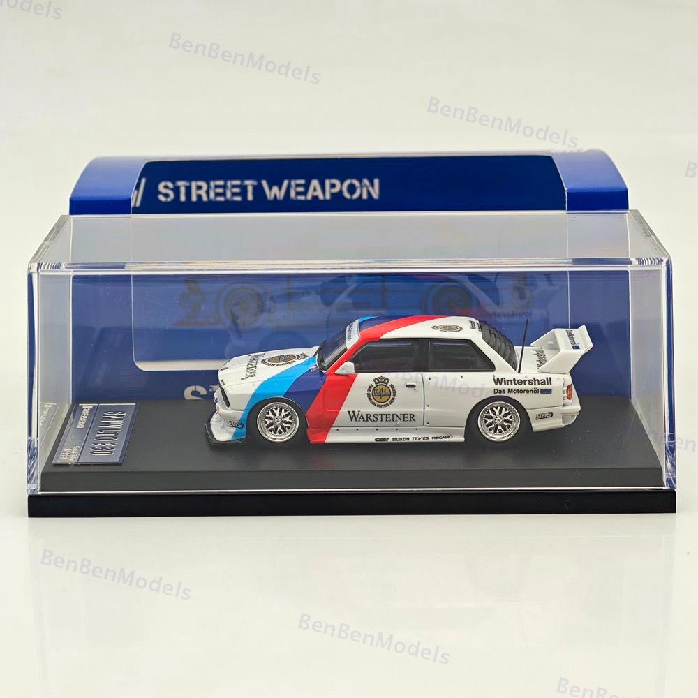 1/64 SW BMW LTO E30 M3 - Warsteiner Racing White Diecast Model Car Collection