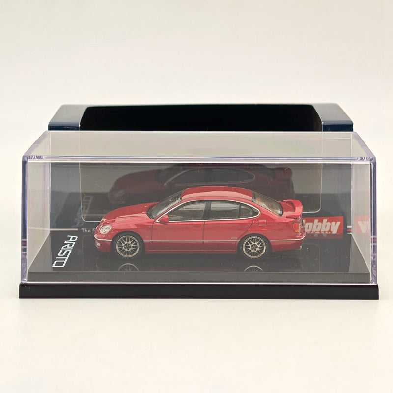 Hobby Japan 1/64 TOYOTA ARISTO V300 VERTEX EDITION Customized Red HJ641030CR Diecast Models Car Collection Auto Toys Gift