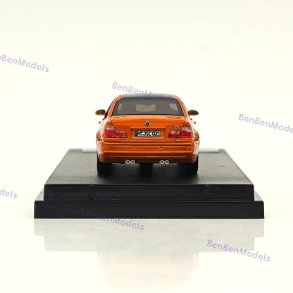1:64 SH M3 E46 Orange Carbon Top Coupe Racing Sports Model Diecast Metal Car