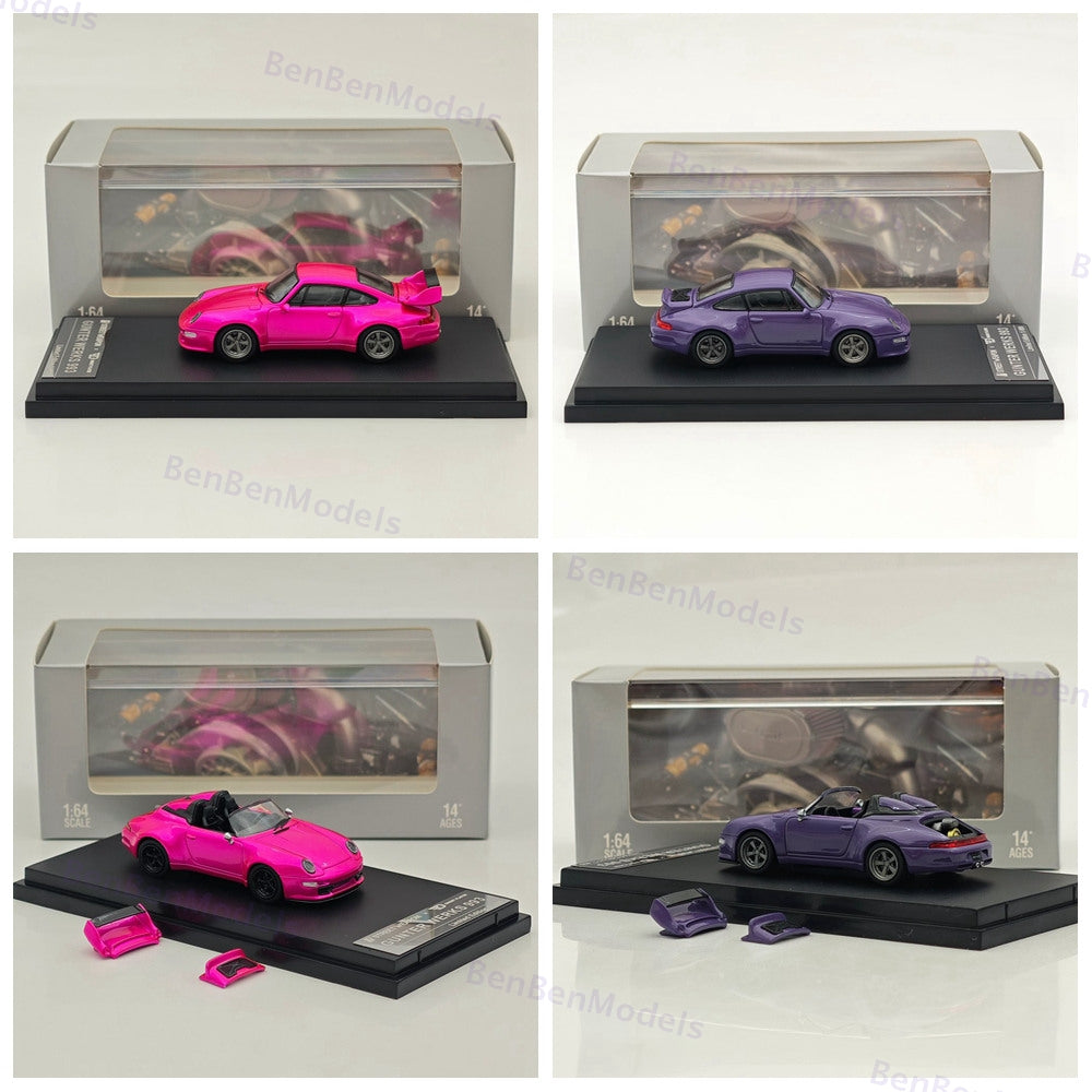 SW 1:64 Porsche Gunther Werks 993 Remastered Diecast Model Car - Four styles are