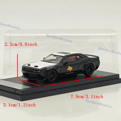 SH 1/64 Challenger Hellcat Texas State Trooper Diecast Model Car Limited Collection