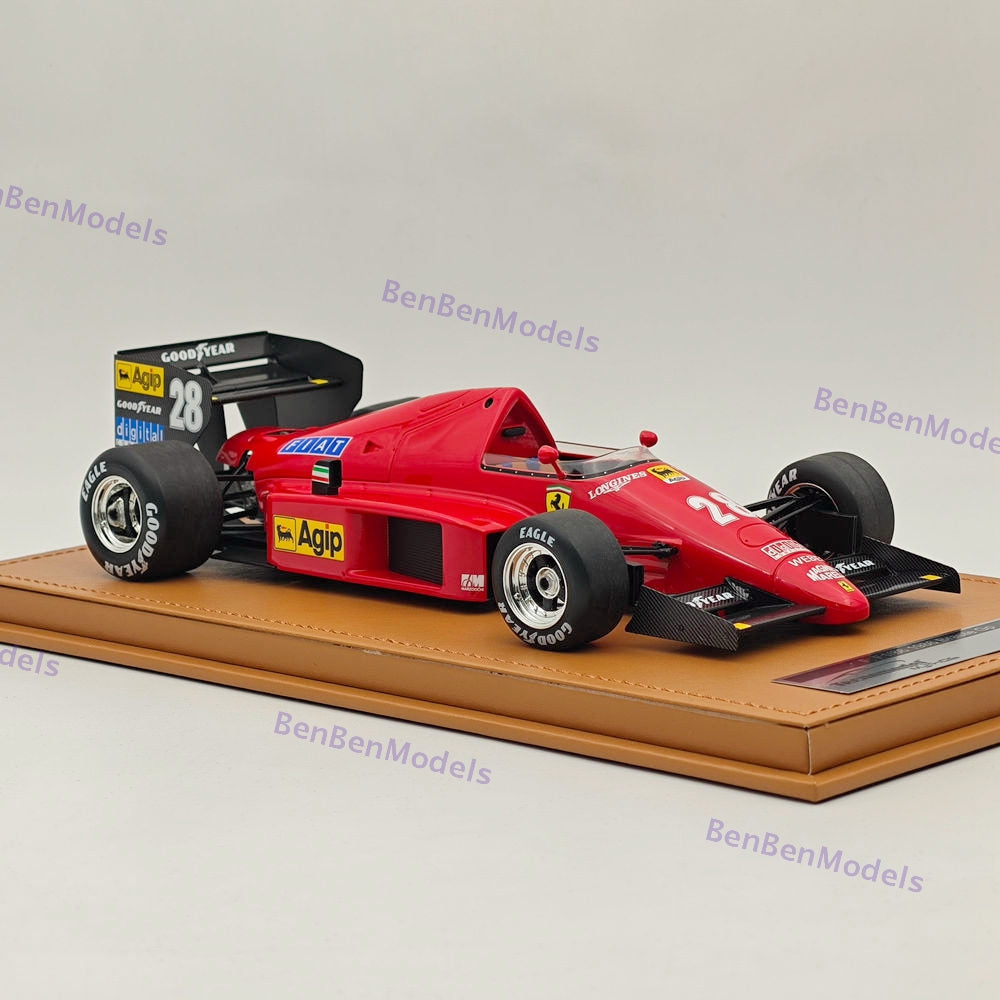 1/18 Tecnomodel Ferrari F1 86 #28 1986 BRAZILIAN GP STEFAN JOHASSON Red Resin