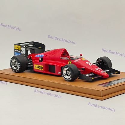 1/18 Tecnomodel Ferrari F1 86 #28 1986 BRAZILIAN GP STEFAN JOHASSON Red Resin