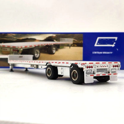 Weiss Brothers 1:50 drop deck Trailer Only WBR027-1701 Diecast Models Truck Aluminum/Silver
