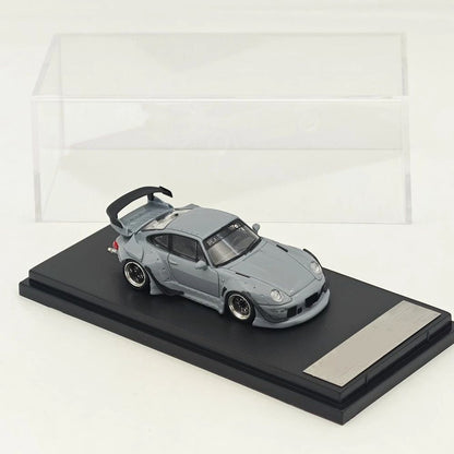 1:64 SW 993 911 Cement Grey Low & High Wing Diecast Model Car Collectible